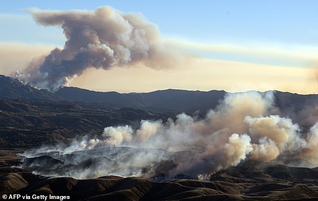 The affluent suburbs of Calabasas and Hidden Hills, home to the Kardashians, have been issued an urgent evacuation order as a new apocalyptic fire tears through West Hills