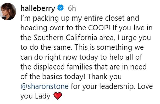 'I¿m packing up my entire closet and heading over to the COOP! If you live in the Southern California area, I urge you to do the same,' Berry said