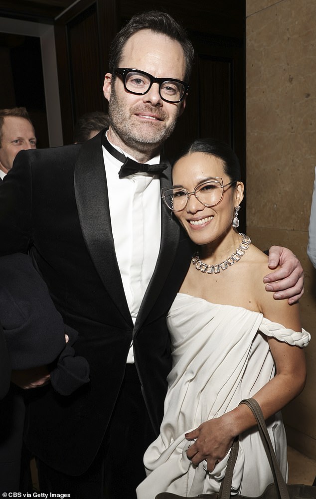 Bill pictured with girlfriend Ali Wong at the 2024 Golden Globes in Beverly Hills