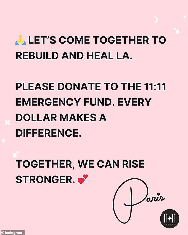 'I¿m starting with a personal contribution of $100,000, and will be matching additional dollars raised up to $100,000 more,' the star added