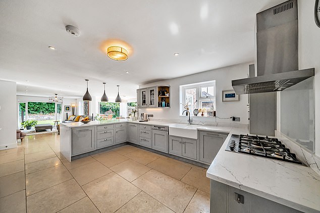 Properties with open plan kitchens are in high demand. Pictured: Philippa and Del's home