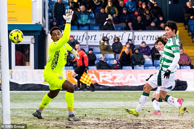 The Japanese striker had given Celtic a first-half lead, slotting past Jordan Amissah