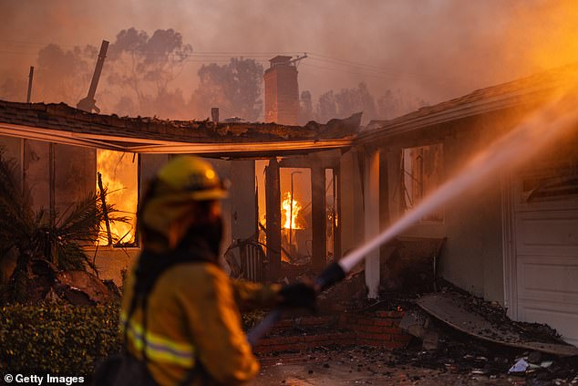 For just one week, members of the fire rescue team or unions in creative industries can find 'safe haven' at the luxurious hotel, which is located on the Sunset Strip and attracts a who's who of Hollywood — just days after the storied halls hosted the star-studded Golden Globes afterparty