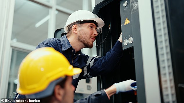 Some electricians are earning far more than nurses, police officers and teachers (stock image)