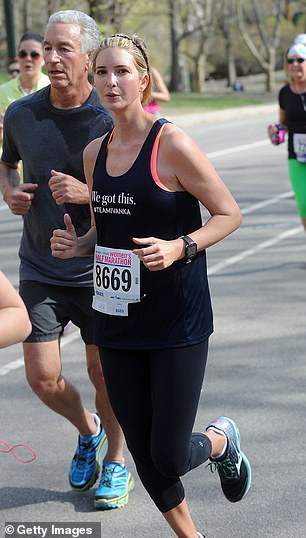 Ivanka has also been an avid runner for years, and she previously revealed that she 'picked up the running bug' after she participated in a half-marathon in 2015 (seen)