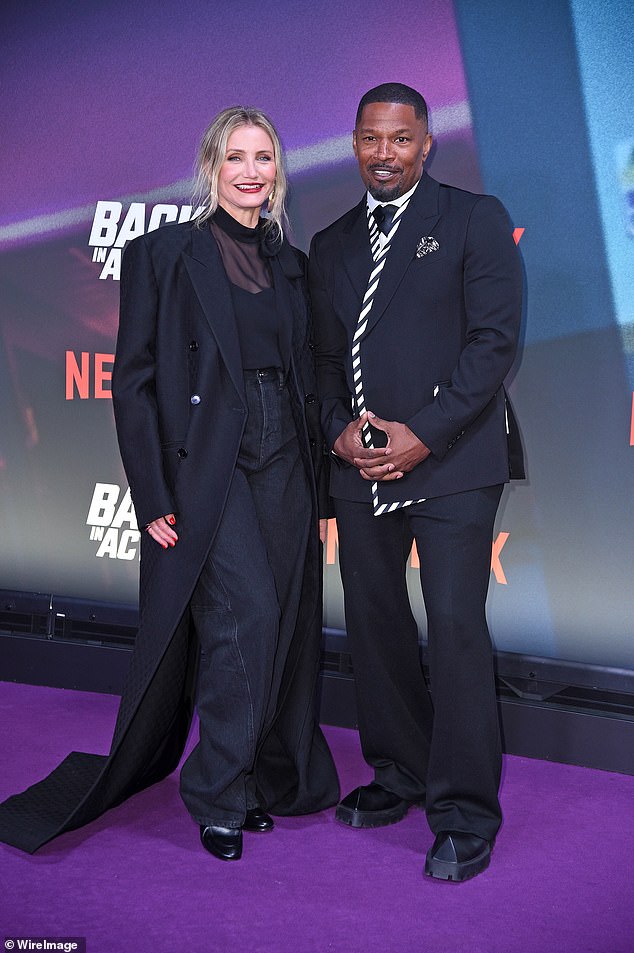 Foxx reunited with Back In Action co-star Cameron Diaz at Wednesday's big premiere in Berlin