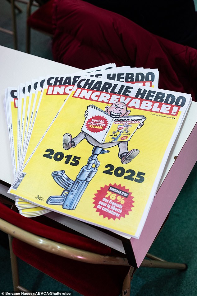 A drawing in the Charlie Hebdo magazine was captioned: 'Miss France n'est pas Charlie' - Miss France is not Charlie