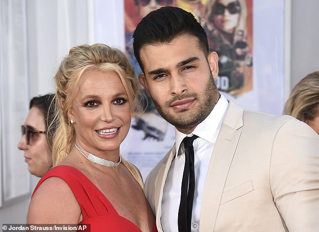 Medley even offered him advice on his divorce, completely clueless that the woman he was splitting from was pop icon Spears, 43; Britney and Sam pictured in 2019