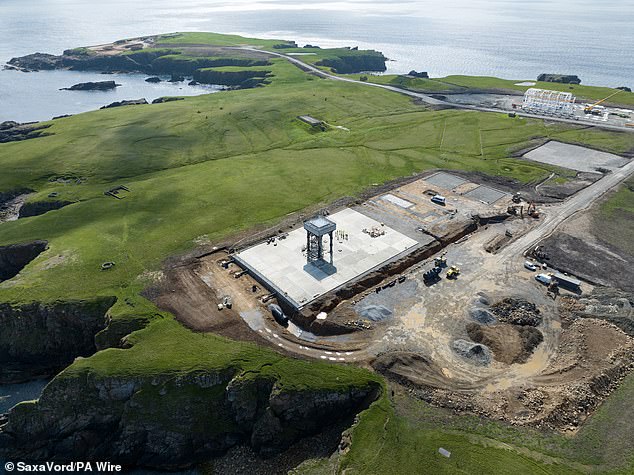 Pictured, SaxaVord Spaceport in Unst on the Shetland Islands. The German company which aims to be the first to launch a satellite from the most northerly tip in the UK has been officially licensed for spaceflight