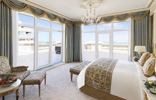 Raffles The Palm Dubai, on the man-made Palm Jumeirah, treats visitors to metropolis views