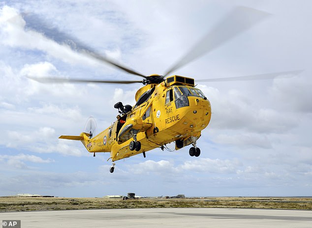 Prince William and his crew take off for their first sortie from the Mount Pleasant Complex, in the Falkland Islands in 2012