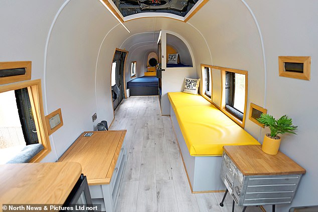 His ¿café¿ helicopter is currently one of two that has been converted to luxurious glamping accommodation at a campsite near Scarborough, North Yorkshire