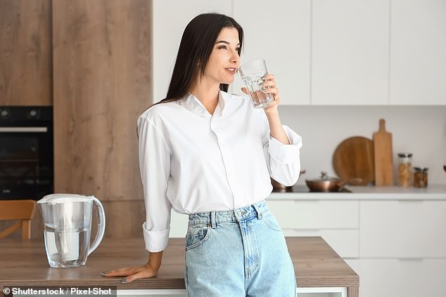 Though safer than bottled water, tap water is not without risks. Some research has found nearly half of US drinking water samples contain forever chemicals linked to cancer and heart disease (stock image)