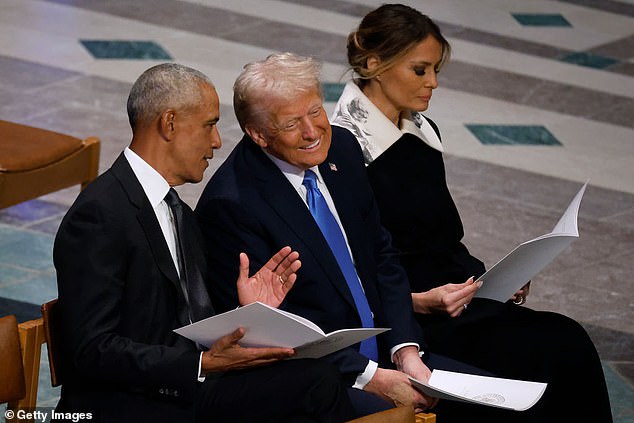 Whatever the state of their marriage, it won’t have been helped by the sight of Trump and Obama giggling together at Jimmy Carter’s funeral