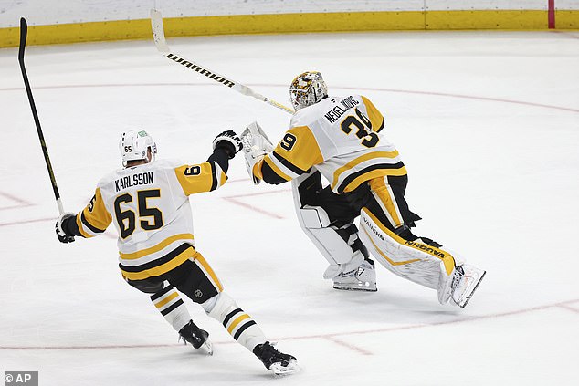 Nedeljkovic became the first goalie in NHL history to score a goal and an assist in one game