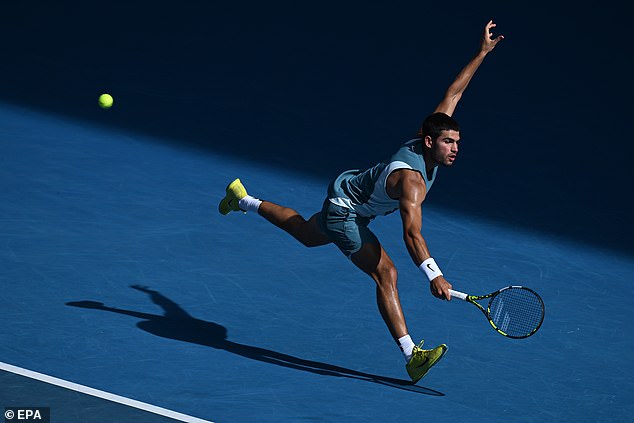 Alcaraz will now advance to play the winner of tonight's clash between Novak Djokovic and Jiri Lehecka