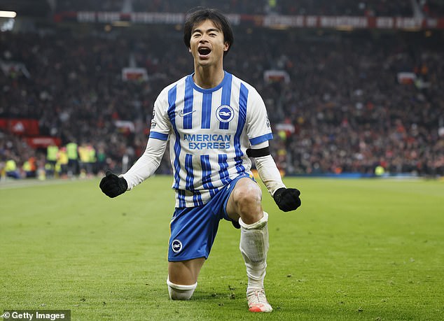 Kaoru Mitoma restored Brighton's deserved lead and became the highest-scoring Japanese star in Premier League history