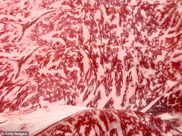 While ‘fatty marbling’, or flecks of fat running through meat, is commercially valued in livestock, little is known about this type of body fat in humans (file image)