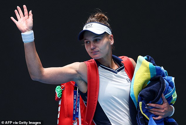 Kudermetova was gracious about the snub, farewelling the Melbourne crowd before exiting the arena