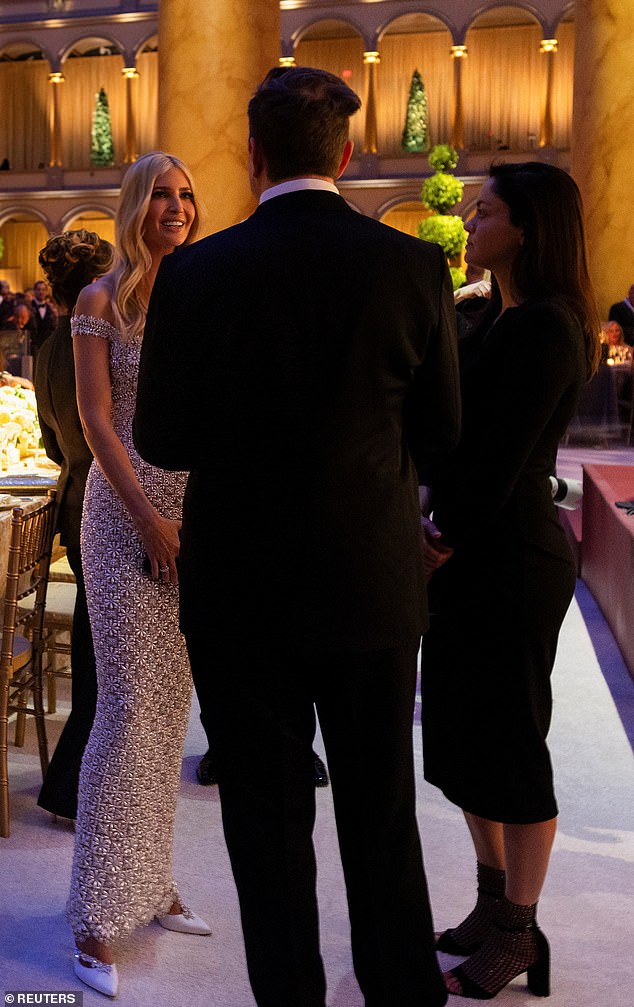 Ivanka Trump could be seen speaking with Elon Musk before the dinner got underway