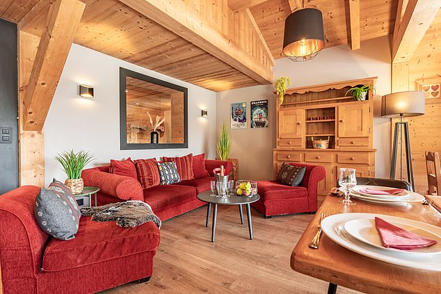 Ski Weekends 'has a bright and breezy website and, it turns out, delivers a matching holiday experience'. Above - seating in Chalet Marjorie's dining room