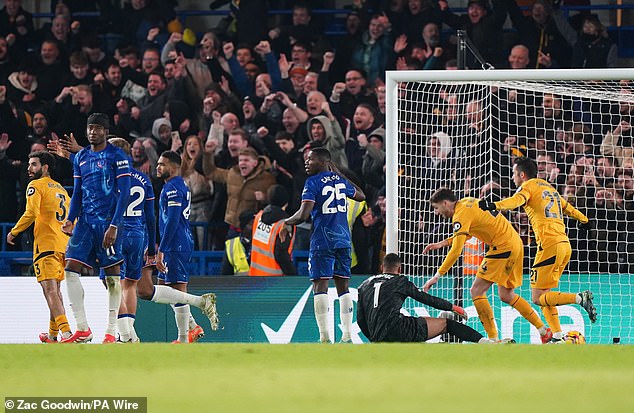 Robert Sanchez's blushes were spared after the goalkeeper's error led to Wolves' equaliser