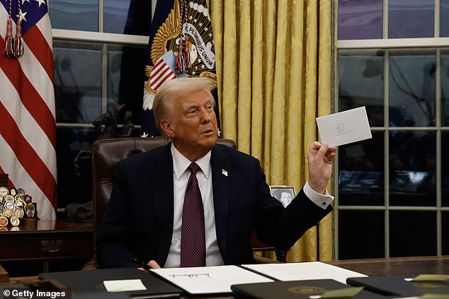 Trump found a letter from Biden in the Oval Office's Resolute desk, but only after a journalist reminded him to look for it