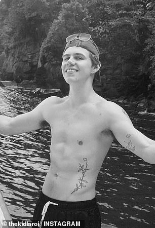 The star shared a black and white image displaying the tattoo along his ribcage