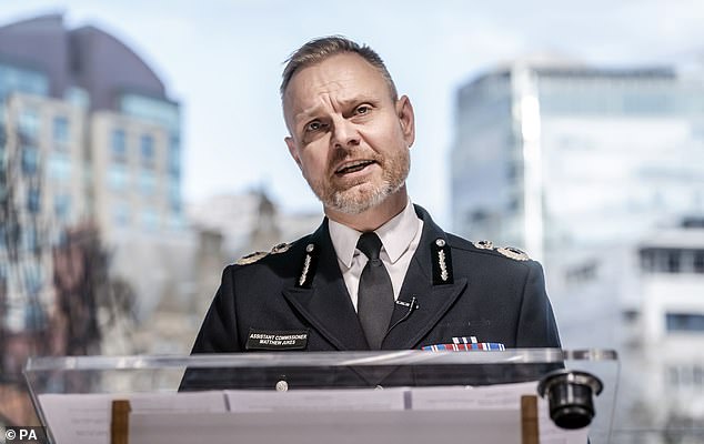 Matt Jukes (pictured in 2023), head of UK counter-terrorism policing, says on November 20, 2024 that the spread of misinformation during the riots was 'turbo-charged' by foreign bots