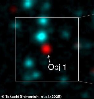 Despite being unrelated, new telescope observations (pictured) show that both of the objects have very similar infrared properties