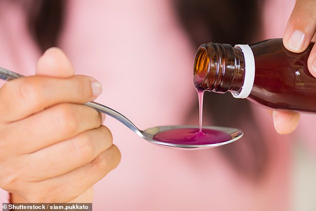 All the cough syrups contain the active ingredient dextromethorphan hydrobromide a drug designed to suppresses the cough that comes with illnesses like a cold or the flu. Stock image