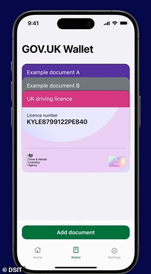 The digital driving licence will sit within a new app