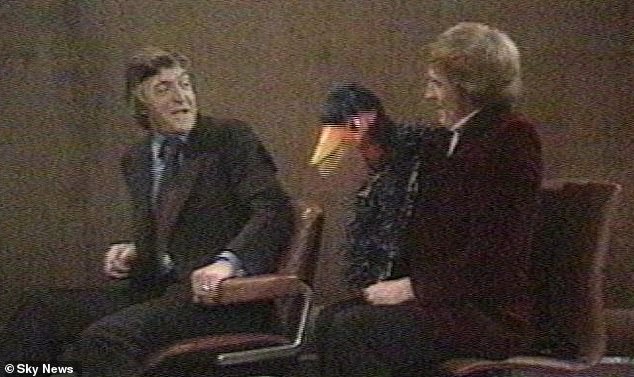 Parkinson was also memorably attacked while interviewing puppeteer Rod Hull and his anarchic feathered hand puppet, Em