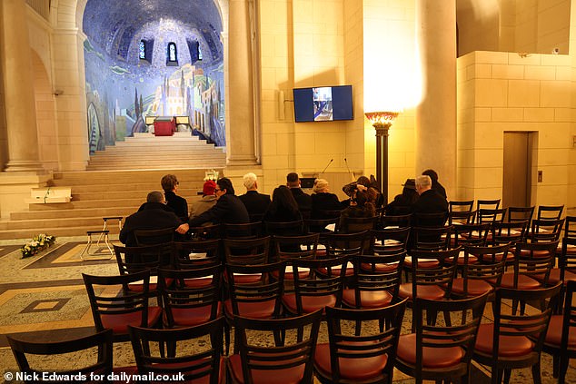 The funeral for Jocelyne Wildenstein 'Catwoman' is taking place at Crematorium du Pere Lachaise in Paris