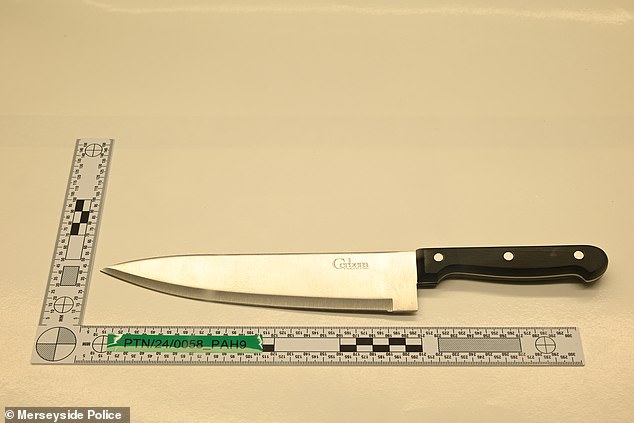 The knife that was used in the attack