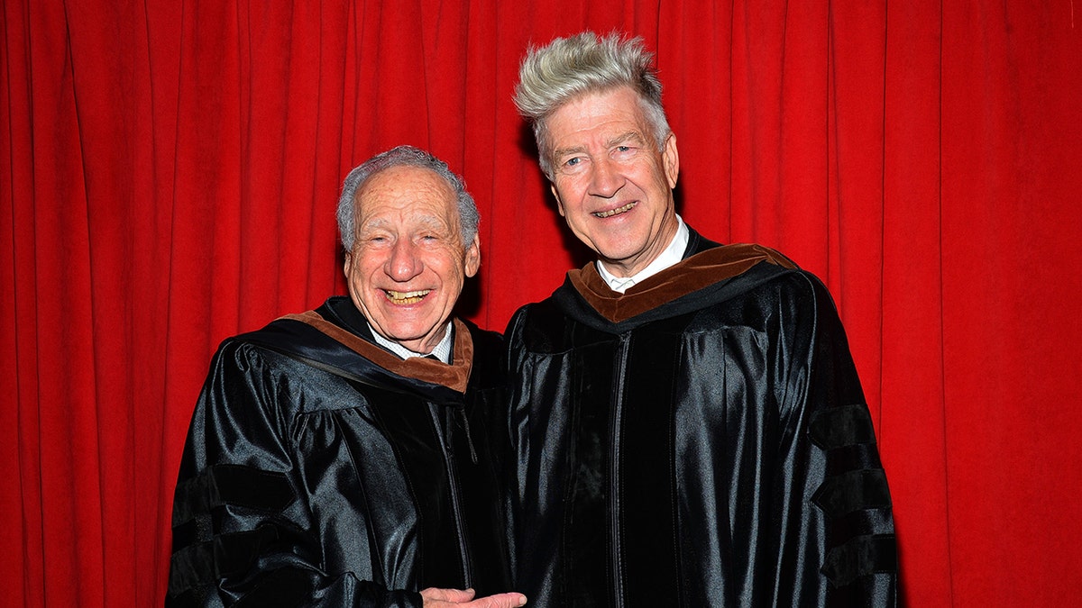 Mel Brooks and David Lynch posing together