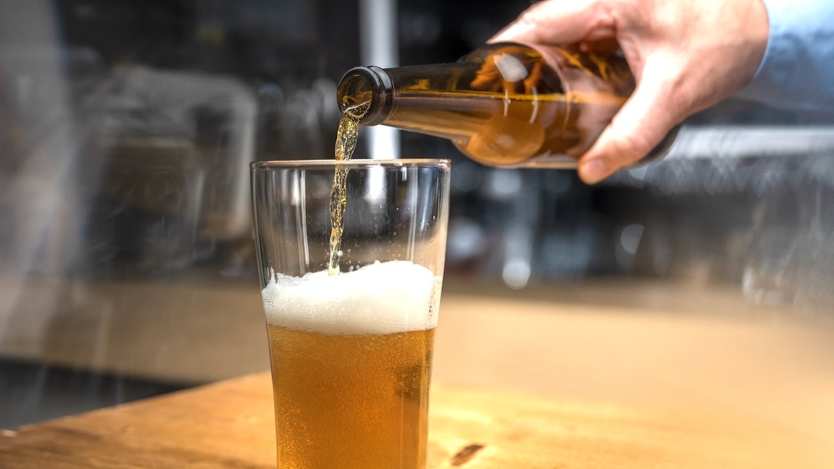 Pouring beer