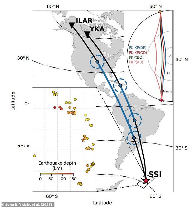 Researchers analysed 168 pairs of repeat earthquakes in Antarctica which had been recorded by research stations in Canada and Alaska. By looking at how the earthquakes changed as they passed through the planet, the researchers built up a model of the planet's structure