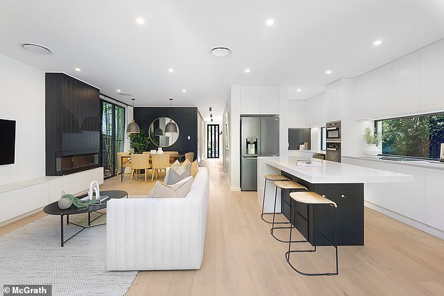 Located in sought after Cammeray, 5km from the CBD, the new ultra-modern two-storey spread features four bedrooms and two bathrooms