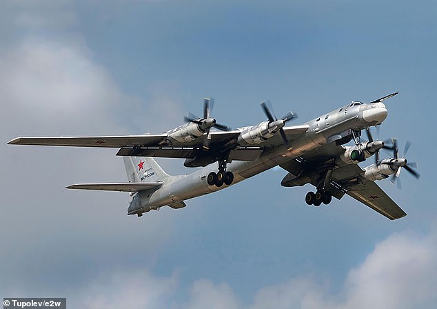 Russia's attack reportedly made use of an array of weaponry to carry out its strikes on Ukraine. This included Tu-95MS (pictured) strategic bombers to hit Ukraine with Kh-101 and Kh-55 missiles