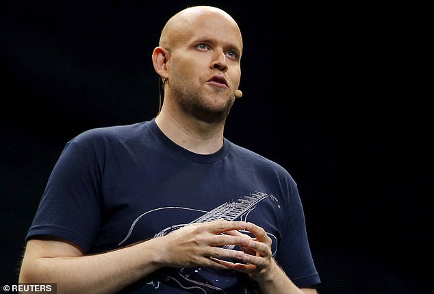 Cash in hand: Spotify boss Daniel Ek (pictured) and his co-founder Martin Lorentzon offloaded over 2.5m shares in the Swedish firm last year and have continued to sell down their stakes