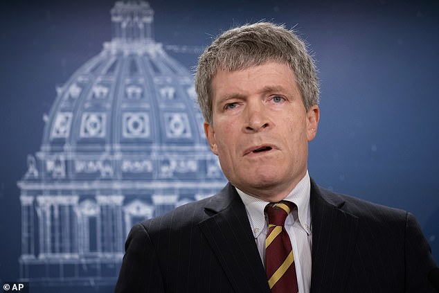 Pavlovich was classmates and friends with Richard Painter (pictured) who later served as chief ethics lawyer in the 2000s Bush White House. He recalled how Rockefeller had always hinted at an intriguing past, in an interview with DailyMail.com