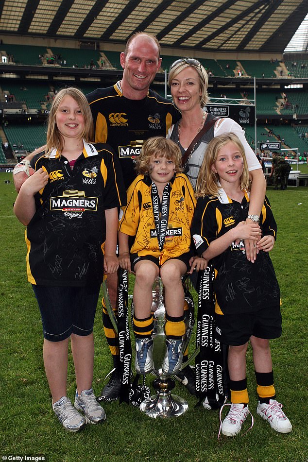 The Dallaglio family pictured together in 2008 after Wasps won the Premiership rugby final